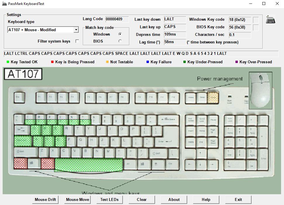 Cuối cùng, tiến hành test bàn phím laptop