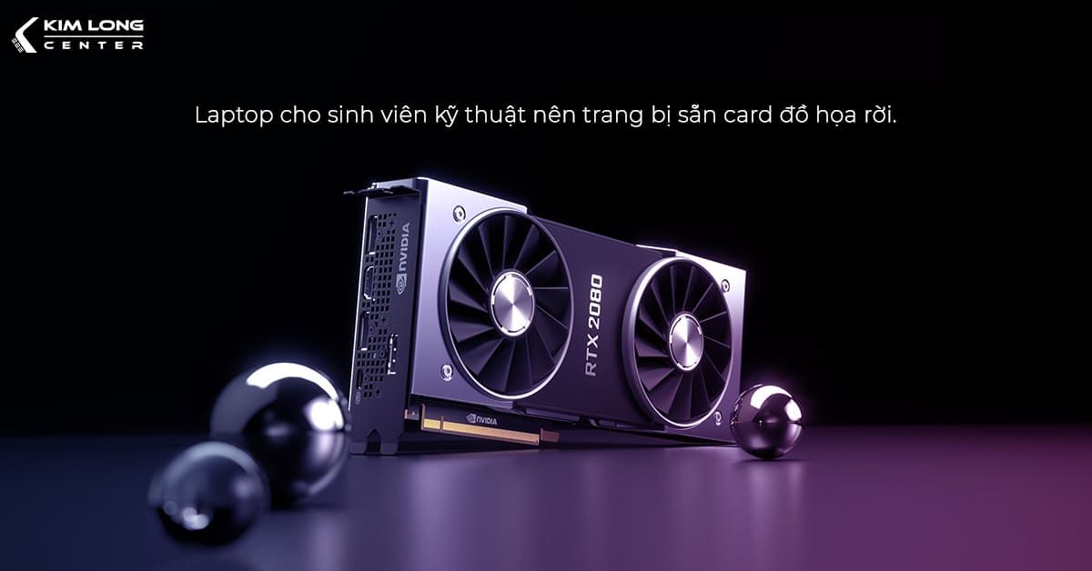 Trang bị thêm card rời để hỗ trợ tốt cho phần mềm thiết kế