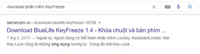 Cài đặt phần mềm KeyFreeze